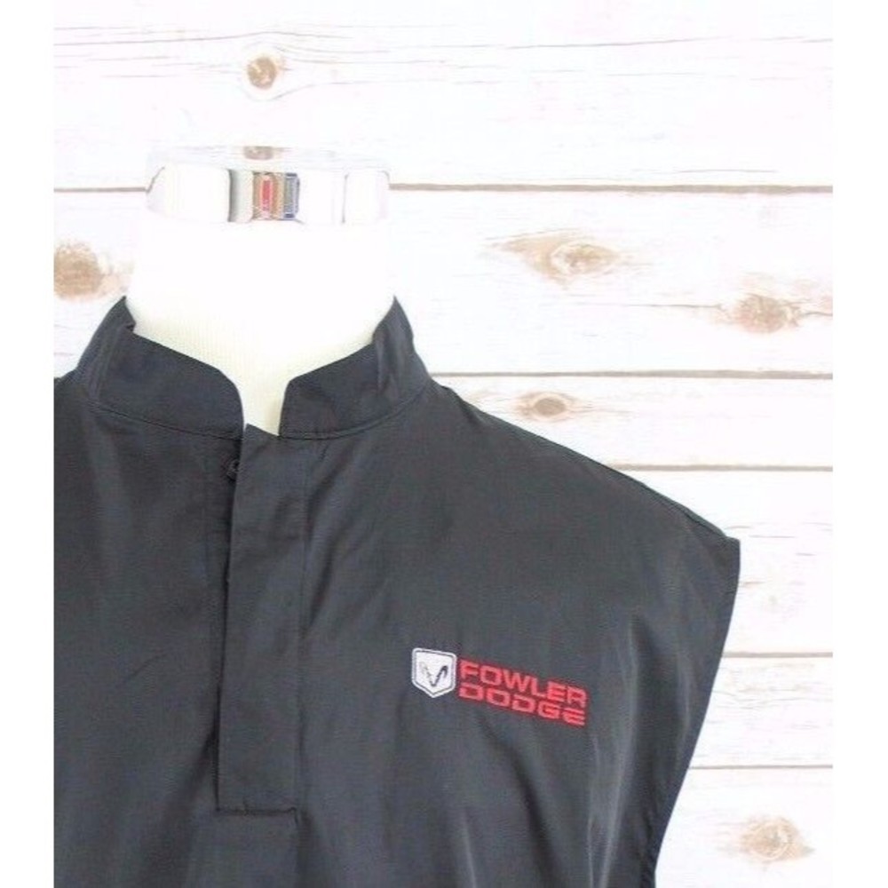 Footjoy Golf Vest 1/4 Snap‎ Sleeveless Windbreaker Large BLack Fowler Dodge